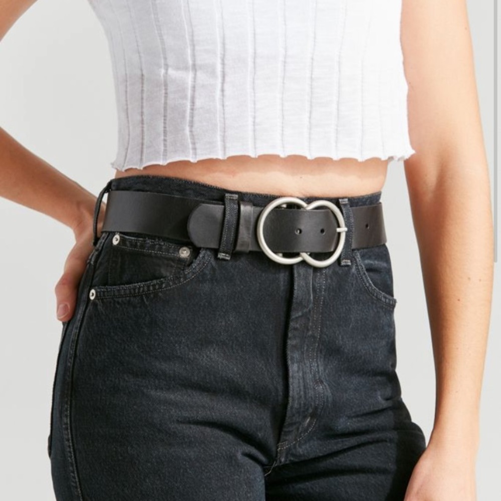 Urban Outfitters Black Leather Belt Sz S